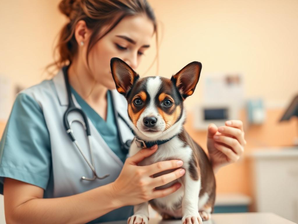 Apoio veterinário no Pet Point Taubaté — exame de cão de pequeno porte