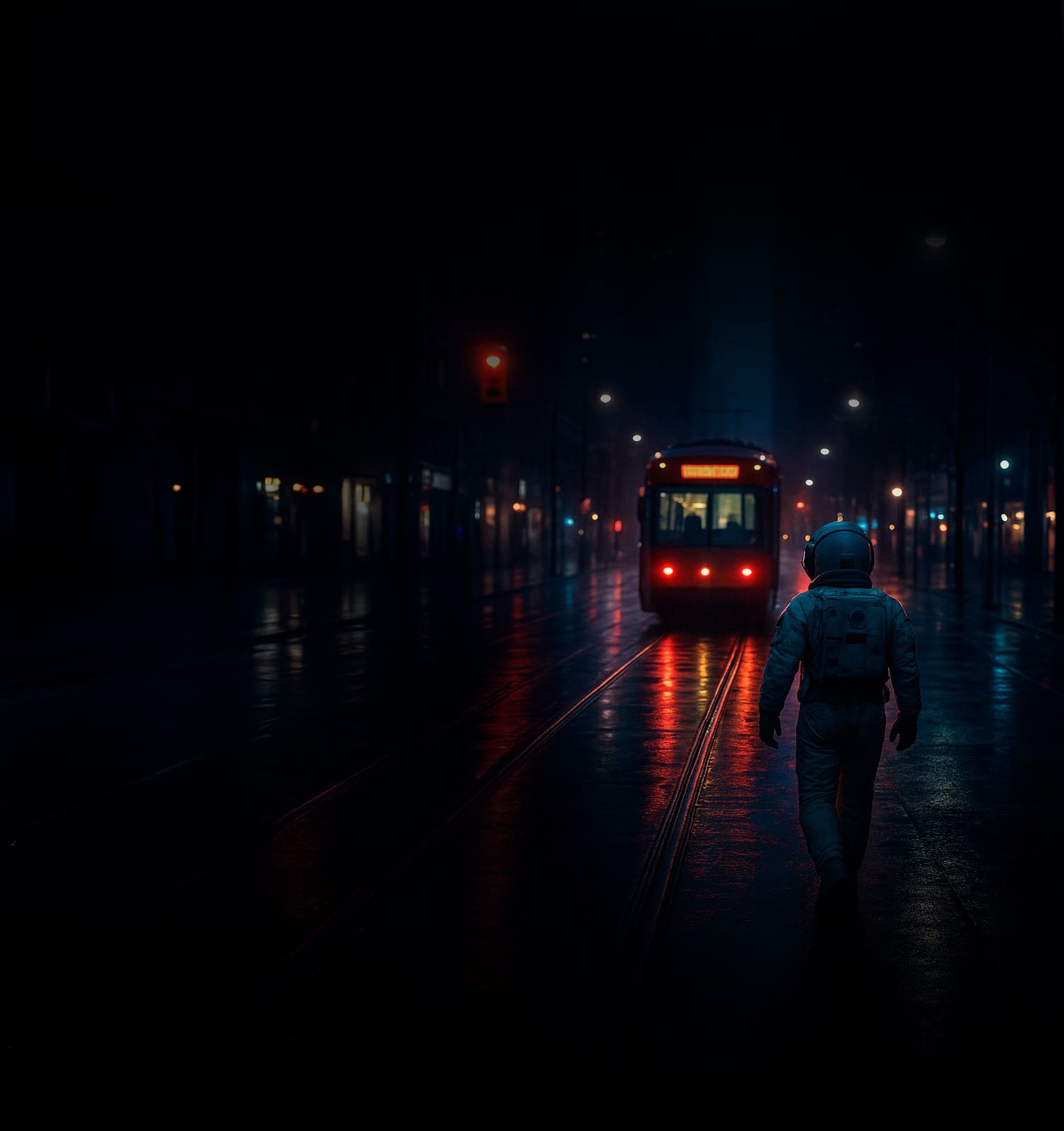 Paisagem urbana futurista - Background da seção Quem Somos